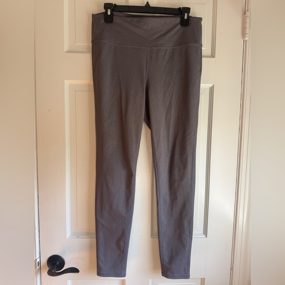 Athleta Purple Gray Textured High Rise Leggings Size Large